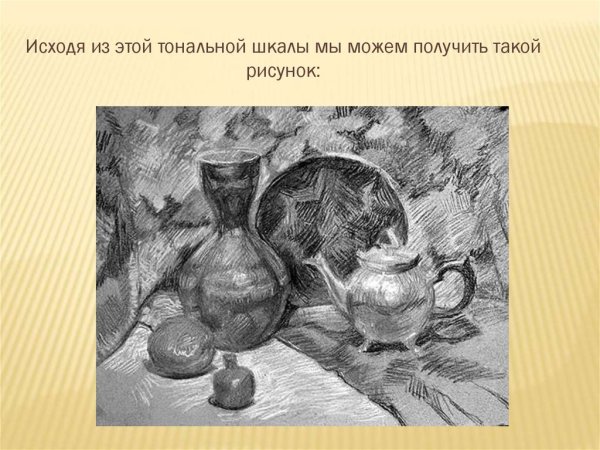 Натюрморт штриховка