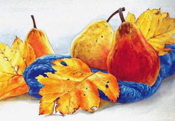 Осенний натюрморт акварелью