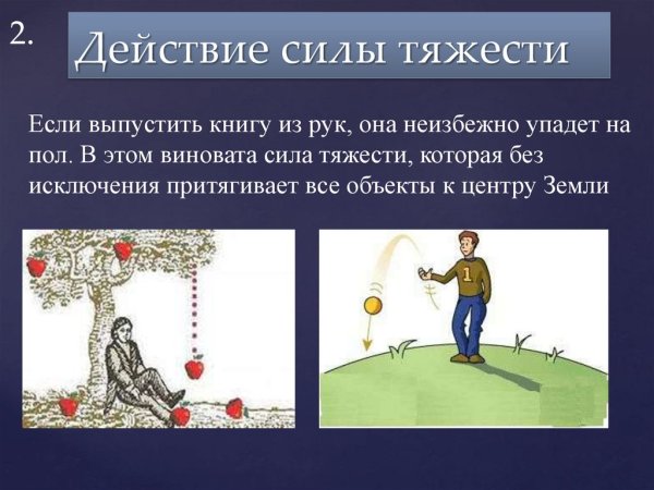 Краткий конспект явление тяготения сила тяжести
