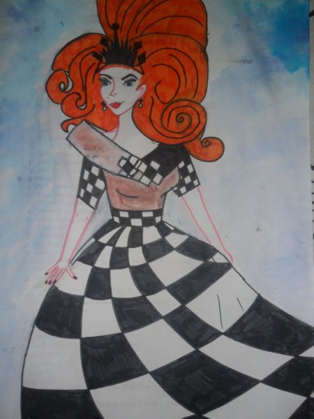 Шахматная Королева рисунок