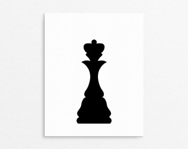 Силуэт королевы шахматы