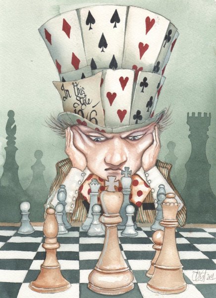 Шахматы Алиса в Зазеркалье чудес