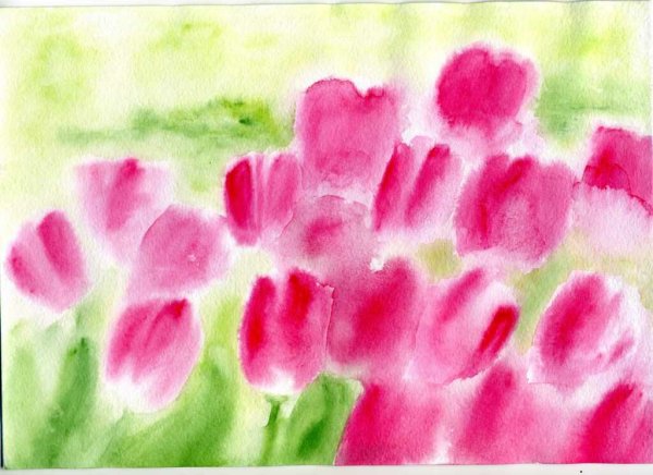 Рисование по сырому