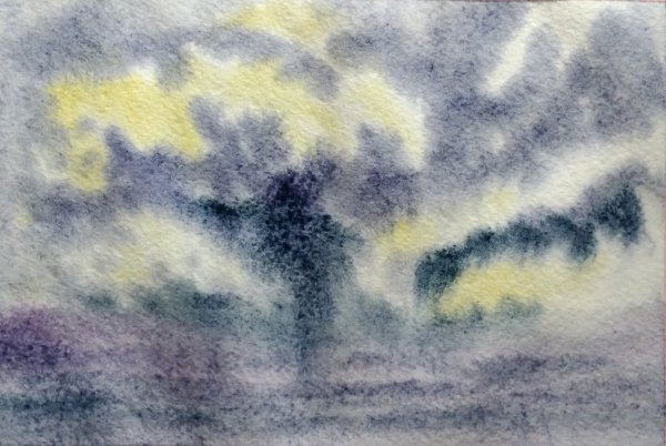 Акварель по сырому