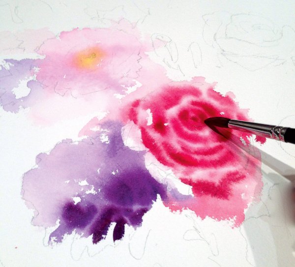 Рисование по мокрой бумаге