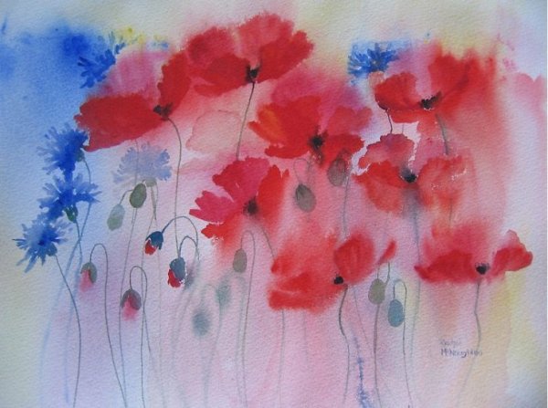 Художник Ивонн Харри картины акварелью