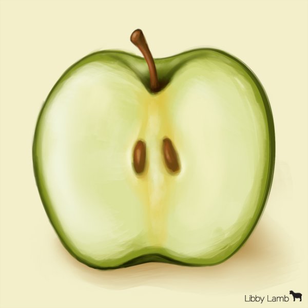 Половинка яблока