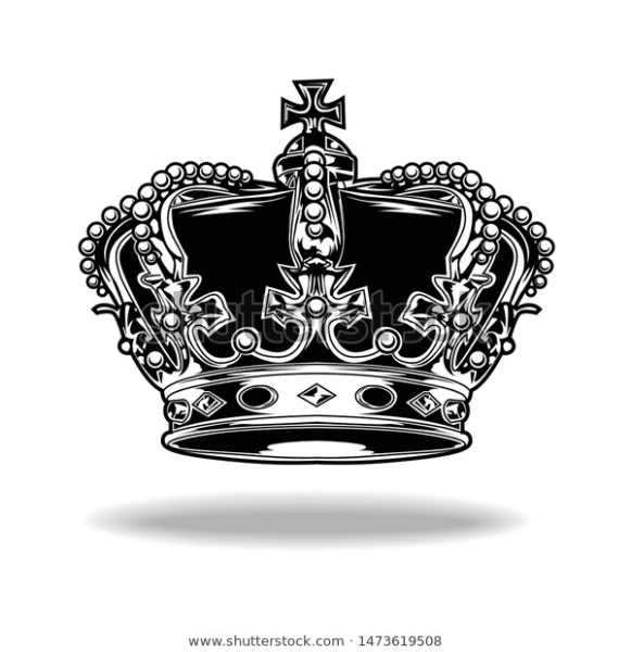 Корона черно белая