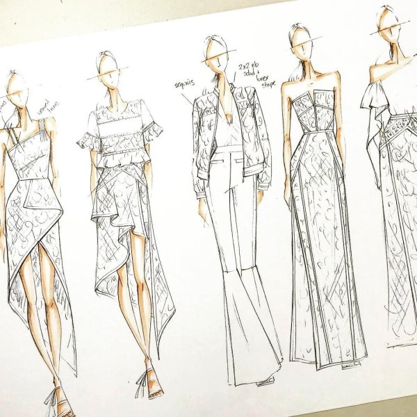 Эскизы платьев