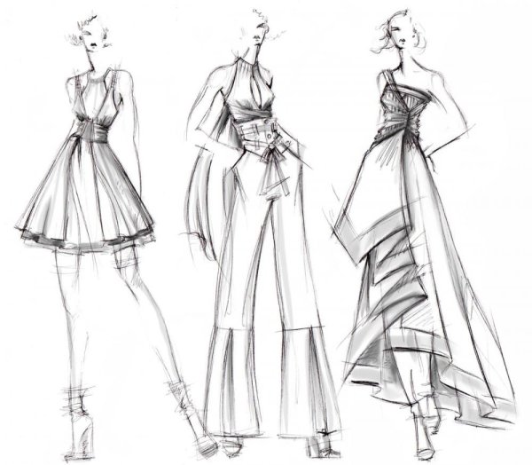Эскизы платьев
