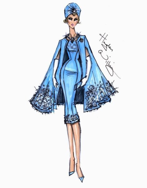 Эскизы платьев дизайнеров