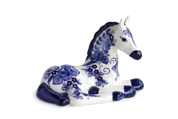 Гжельская роспись конь