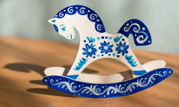 Гжель Городецкая роспись лошадь