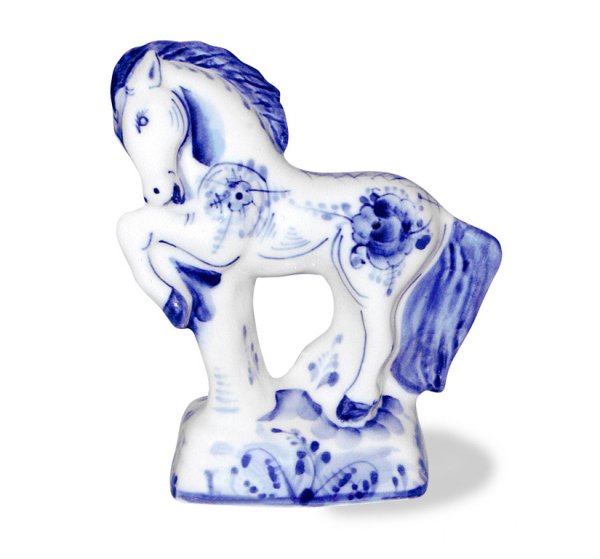 Гжель лошадь