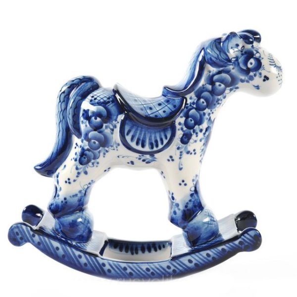 Гжель лошадка качалка