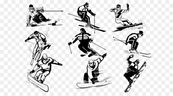 Горнолыжник силуэт