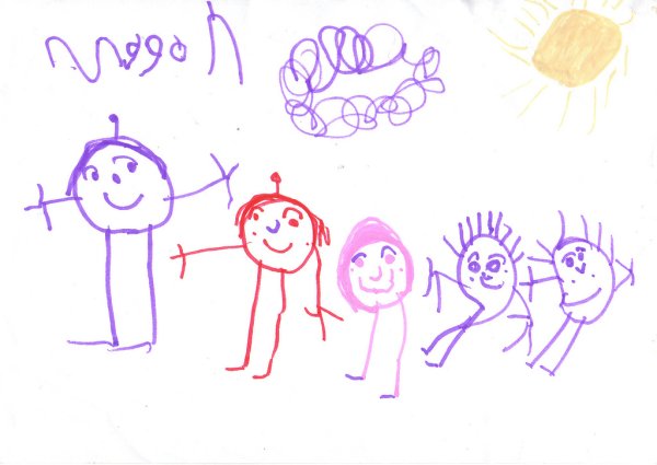 Головоноги в детских рисунках