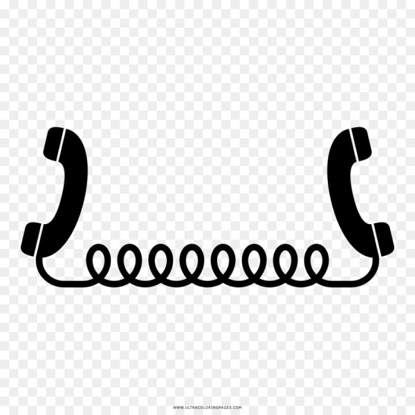 Телефонная трубка с проводом вектор