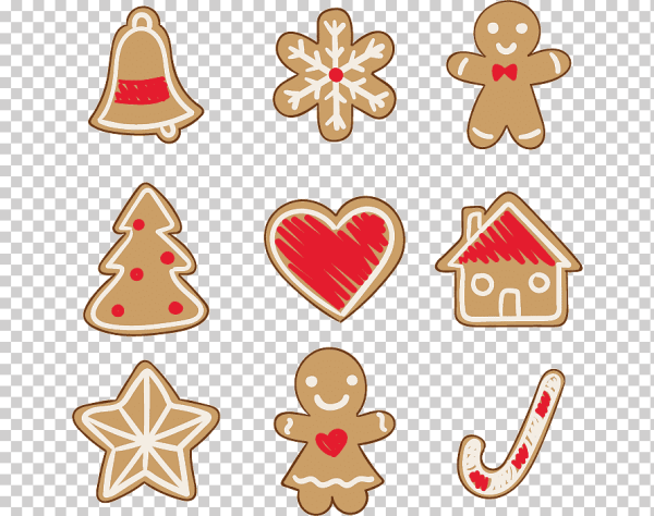 Новогоднее печенье вектор