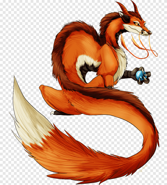 Кицунэ лиса и дракон