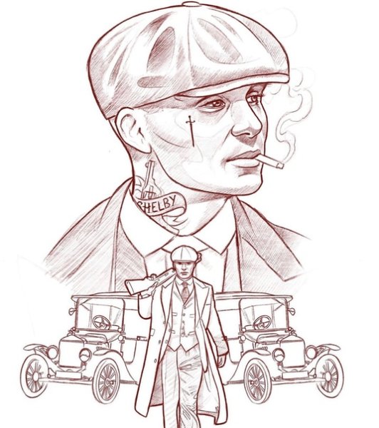 Раскраска острые козырьки