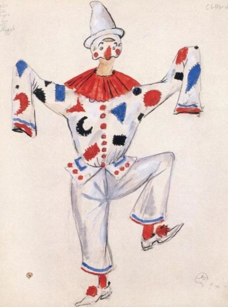 Эскиз костюма театрального героя