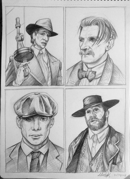 Острые козырьки эскиз