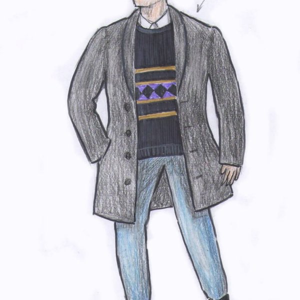 Зарисовка костюма для 7 классов