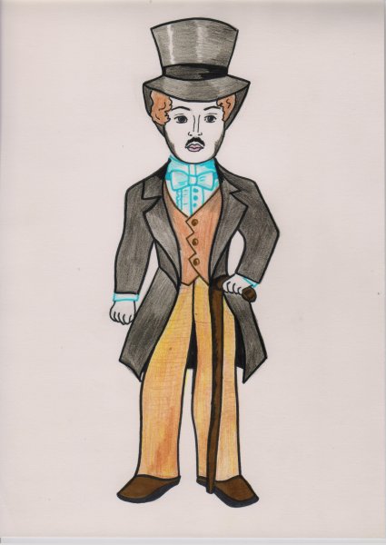 Эскиз исторического или театрального костюма