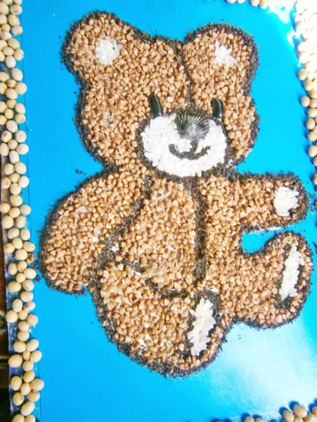 Аппликация крупами