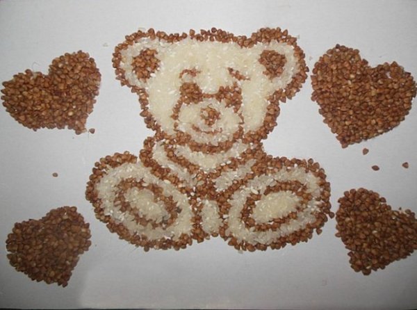 Аппликаөия из круп