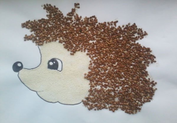 Панно из крупы