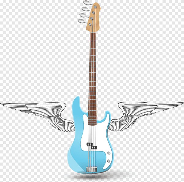 Крутая гитара на прозрачном фоне
