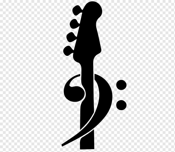 Бас гитара силуэт