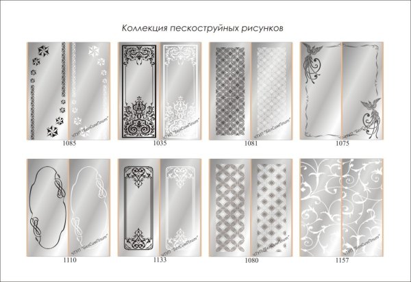 Шкаф купе с пескоструйным рисунком