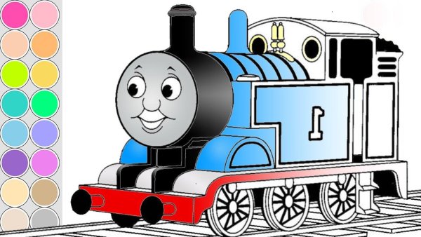Паровозик Томас рисовать