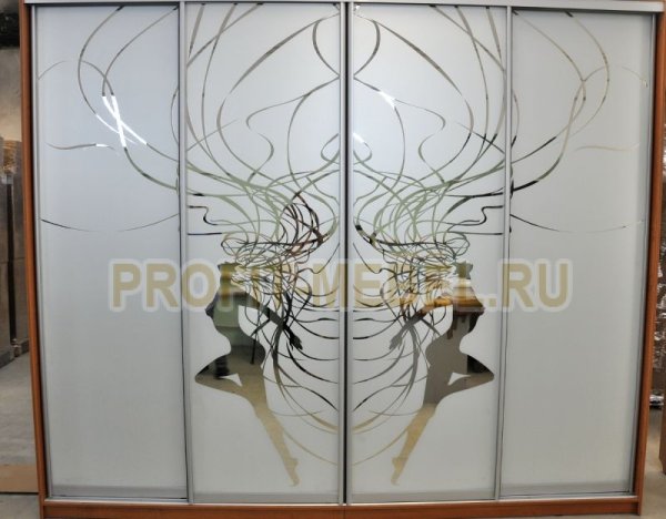 Шкаф купе с пескоструйным рисунком