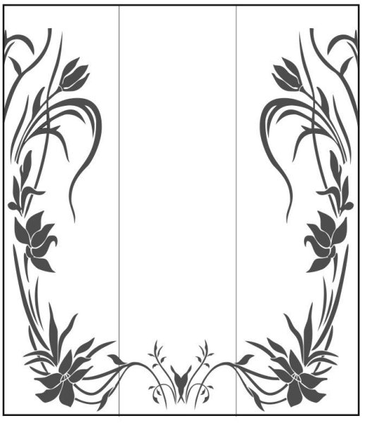 Двери шкафа купе 3 двери пескоструй