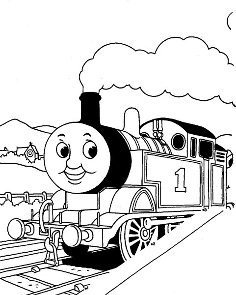 Паровоз красками для детей