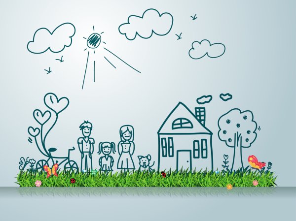 Счастливый дом рисунок