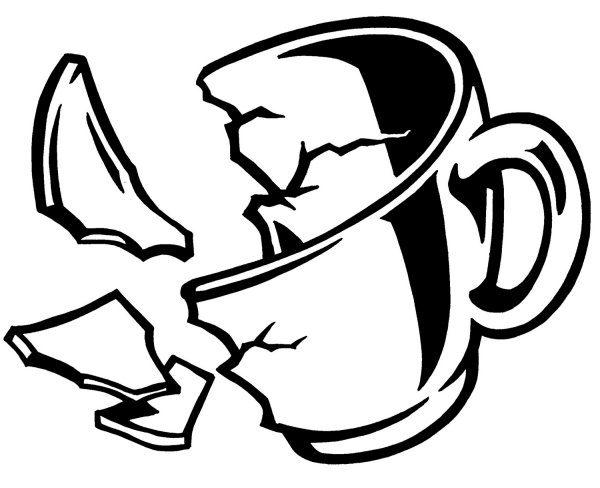 Разбитая посуда вектор