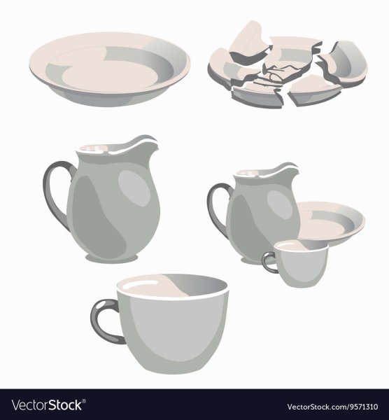 Разбившиеся посуды для детей