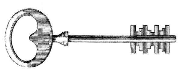 Трафарет замок и ключ