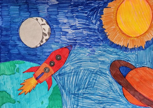 Рисунок на тему гагаринцы в садик