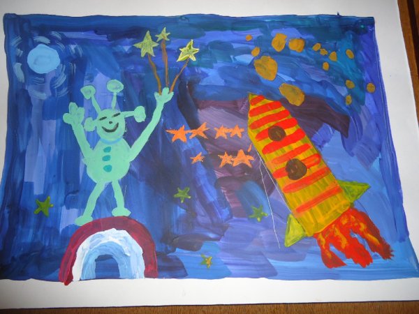 Мы гагаринцы для дошкольников рисунки