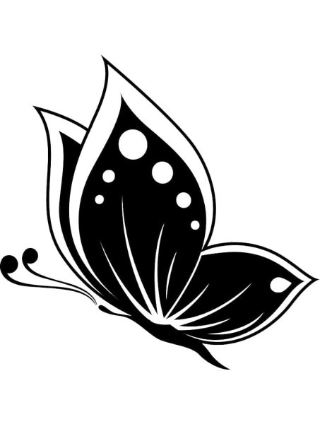 Трафарет бабочки на бочку