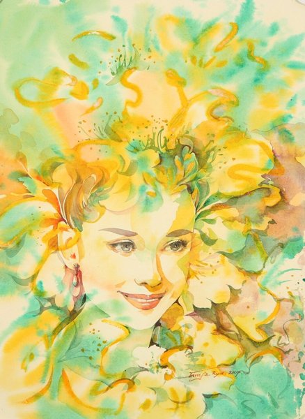 Нежнейшая акварель Ryu Eunja