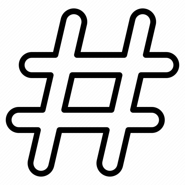 Хэштег трафарет