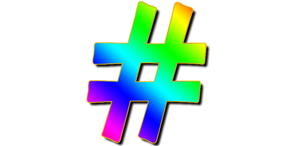 Хэштег на прозрачном фоне