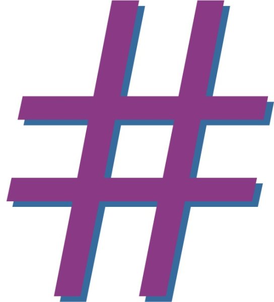 Хэштег фиолетовый